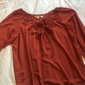 RUST ORANGE BLOUSE
